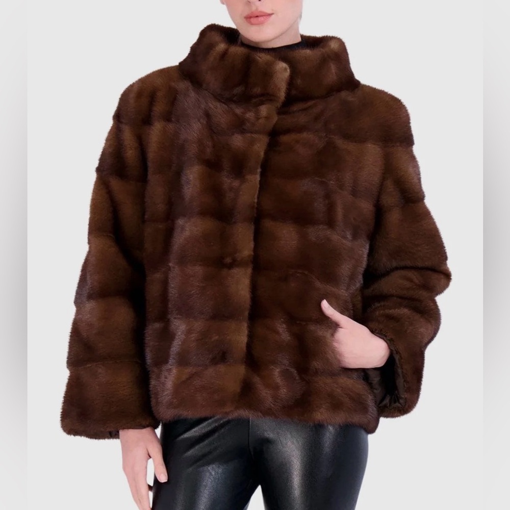 Identical GORSKI Custom Tailoring 2025 Reversible Brown Real Mink Fur Jacket M/L